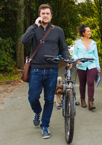 Image of Tom roseblade with a bike